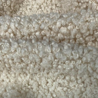 Boucle Upholstery Designer Remnant  - Ivory