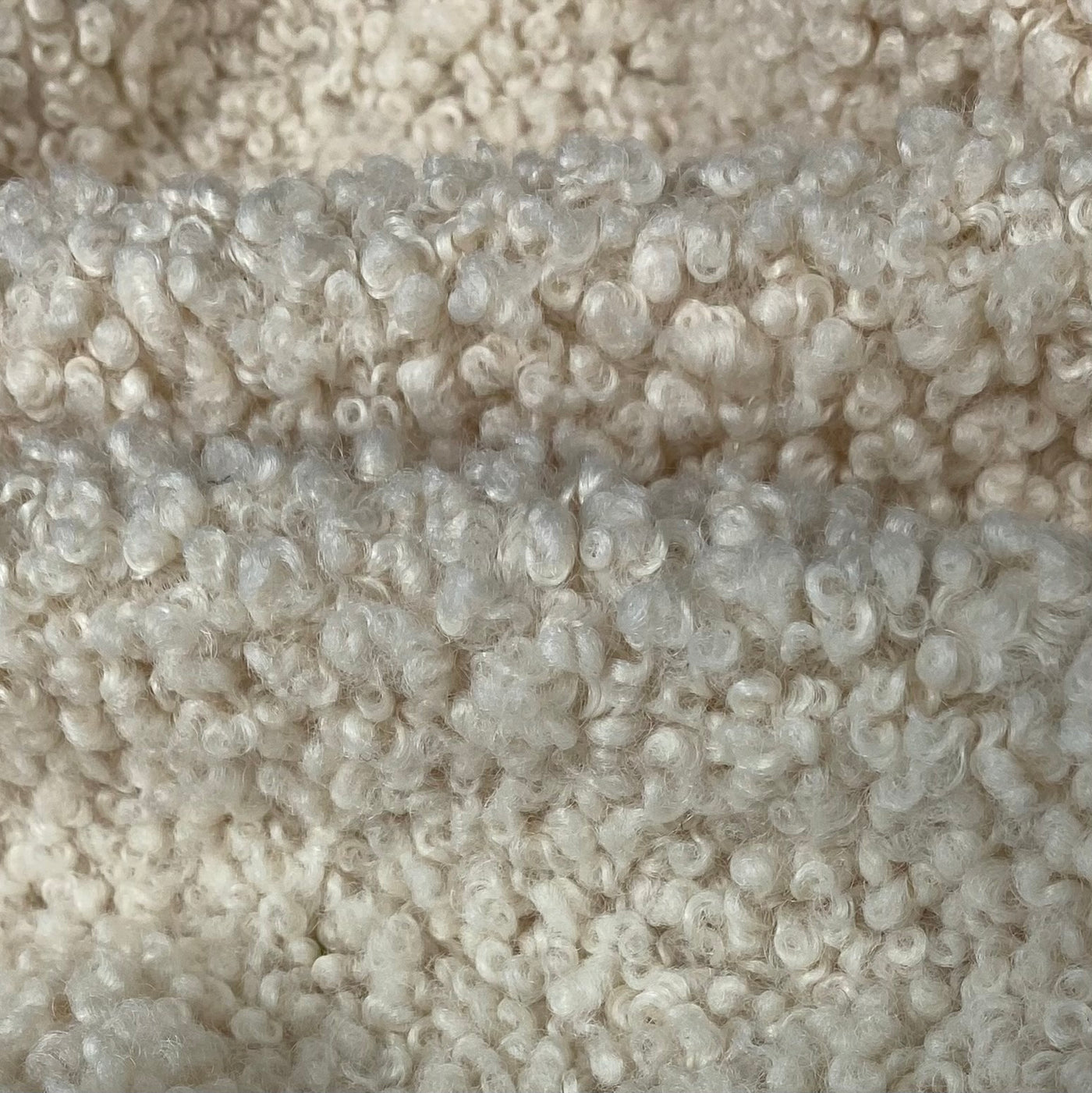 Boucle Upholstery Designer Remnant  - Ivory