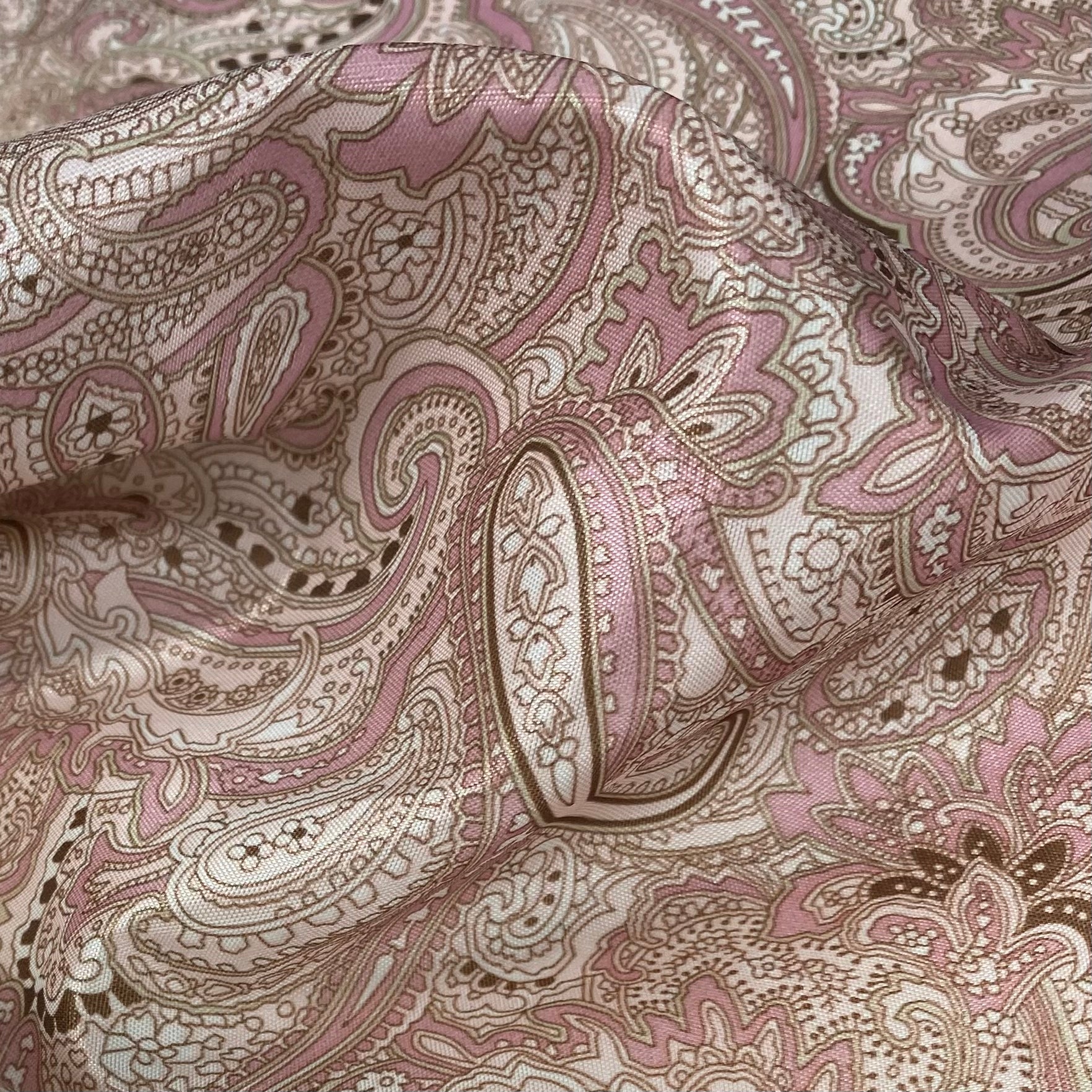 Printed Paisley Lining - Pink