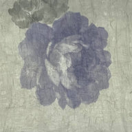 Floral Printed Polyester Crinkled Sheer - Green/Purple