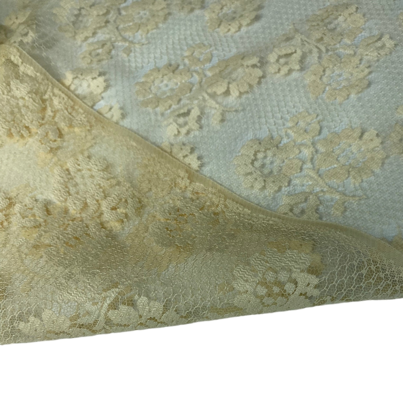 Floral Embroidered Lace - Peach