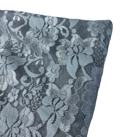 Stretch Floral Lace - Grey