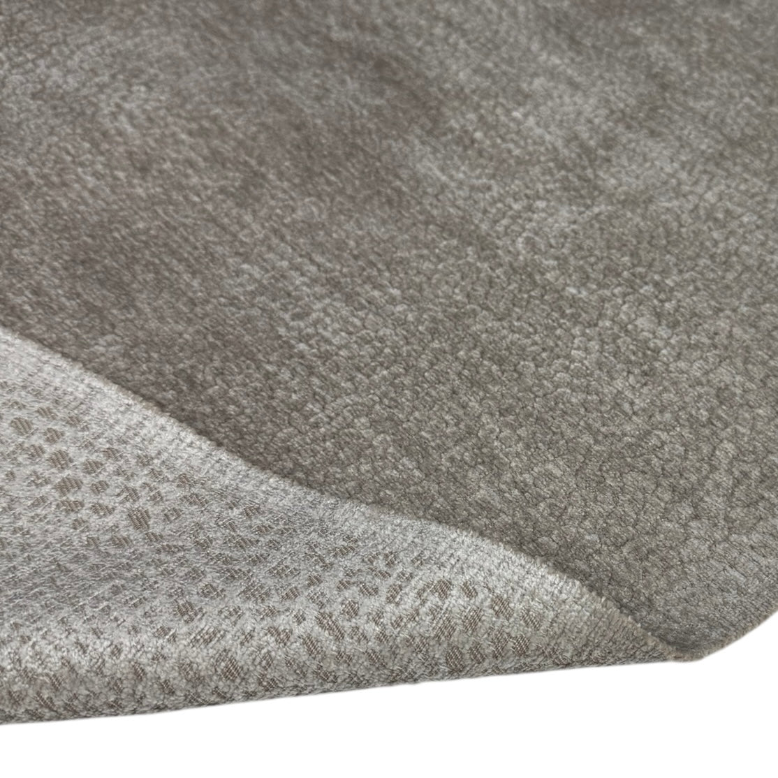 Patterned Chenille Upholstery Remnant  - Beige