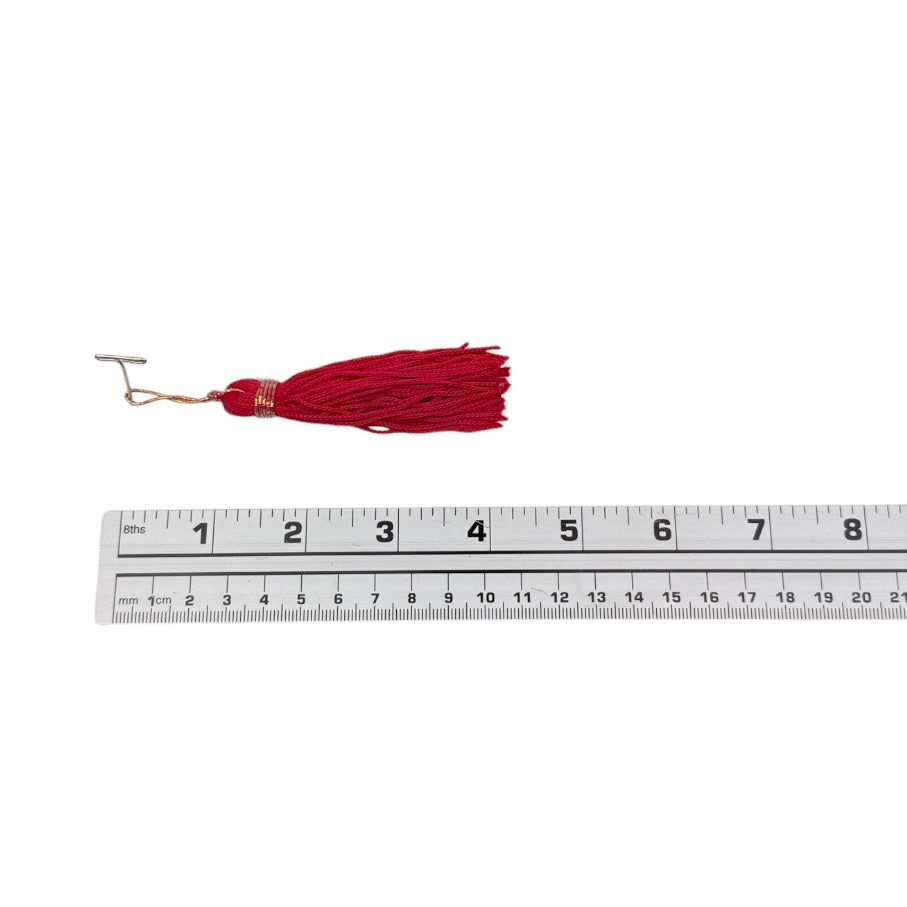 Decorative 3” Tassel - Red/Iridescent