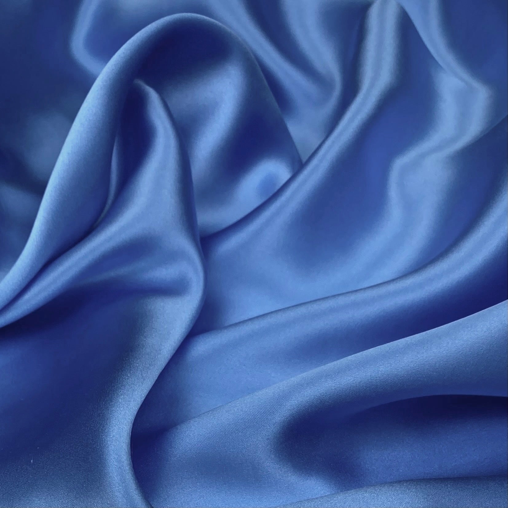 Mulberry Silk Charmeuse Satin - Jay Blue