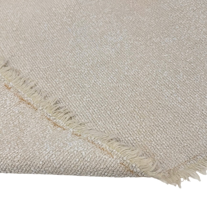 Boucle Cotton Upholstery Remnant  - Beige