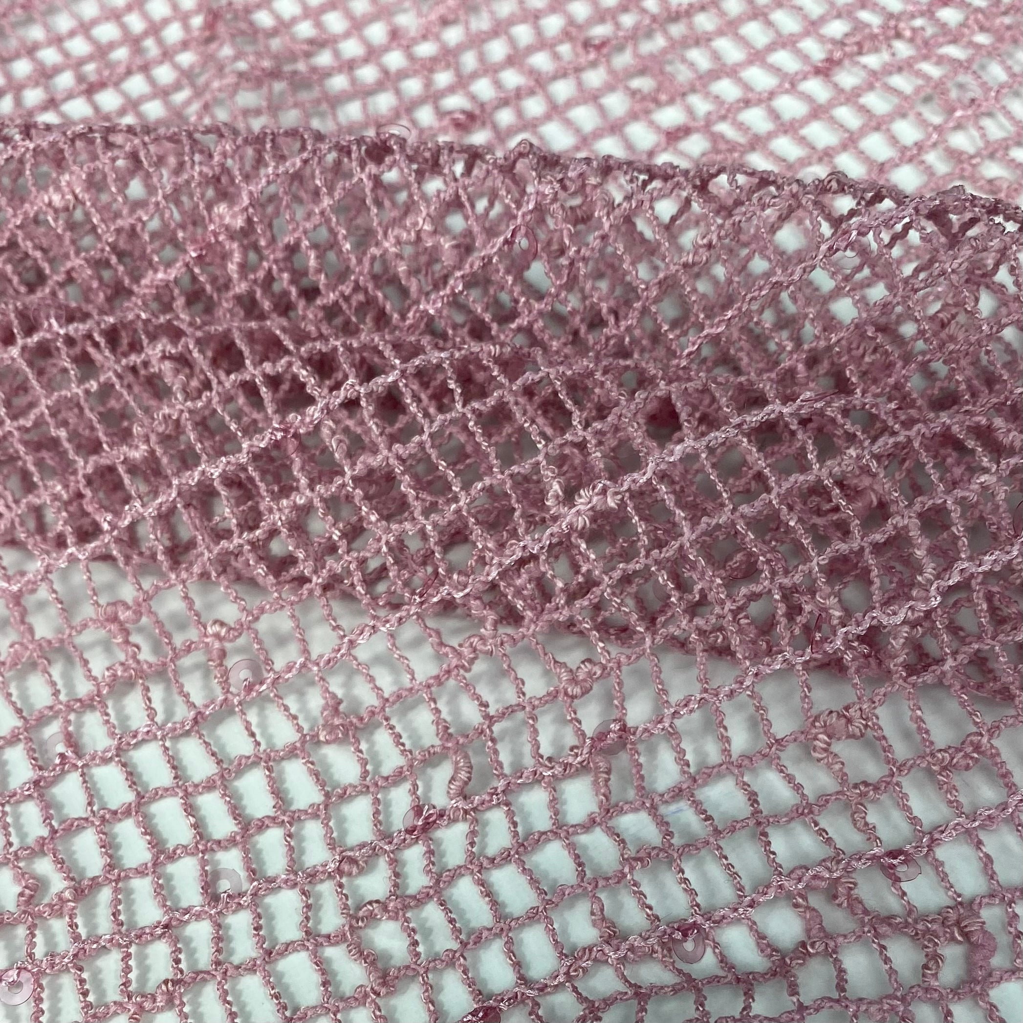 Sequin Mesh - Dusty Pink