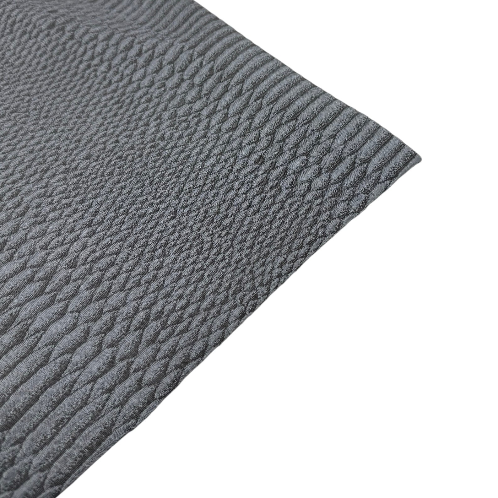 Snake Patterned Polyester Textured Stretch Knit - Grey