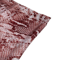 Snake Printed Polyester Lining - Red/White
