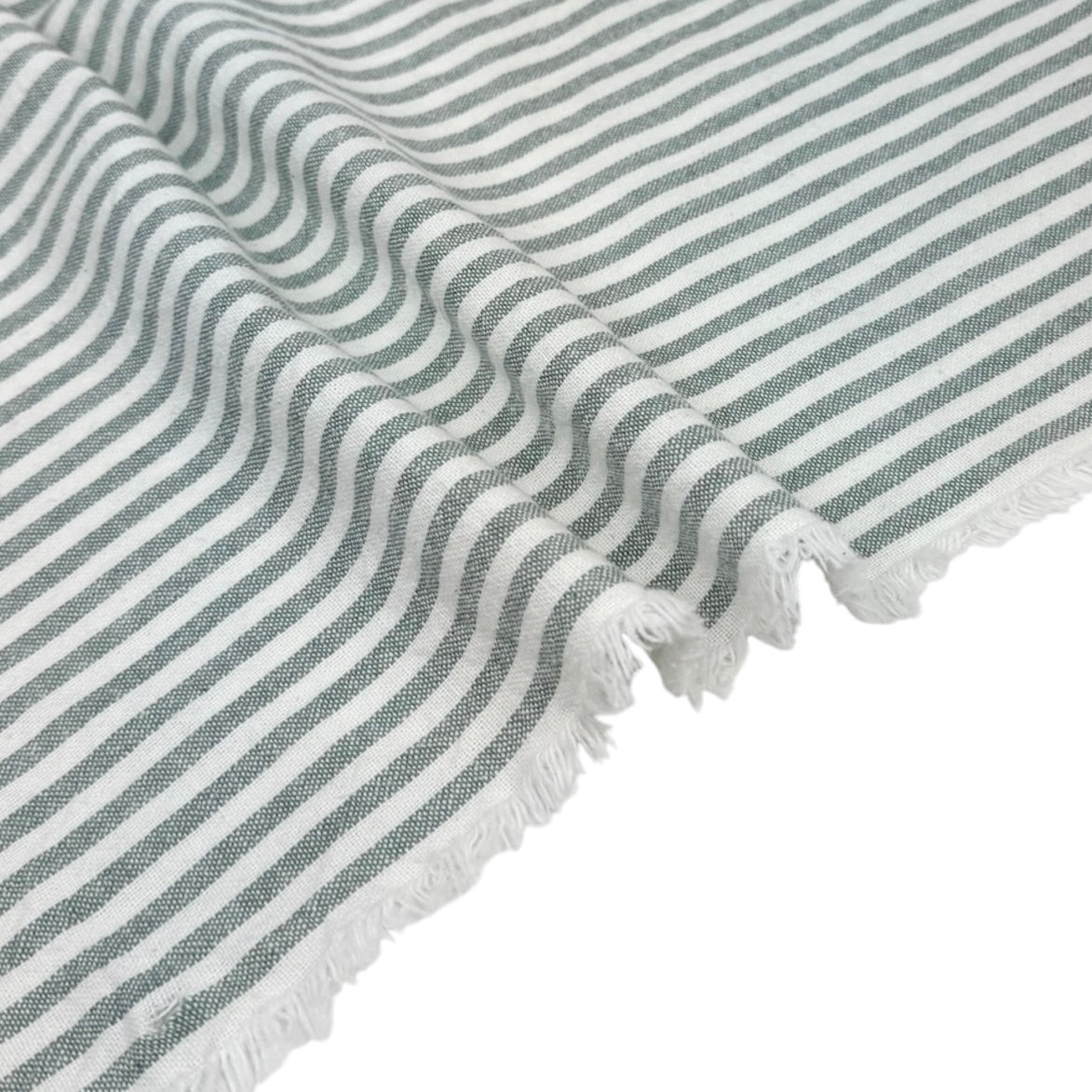 Striped Organic Cotton - Green/White