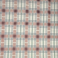 Plaid Cotton Blend Upholstery Remnant - Beige/Pink/Blue/Green