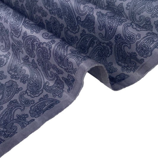 Printed Paisley Lining - Grey/Black