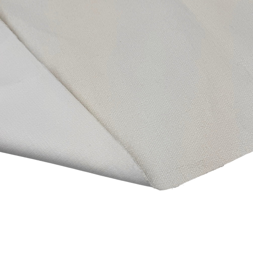 Chenille Interfaced Upholstery Remnant - Ivory