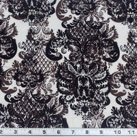 Lightweight Printed Cotton - White/Brown