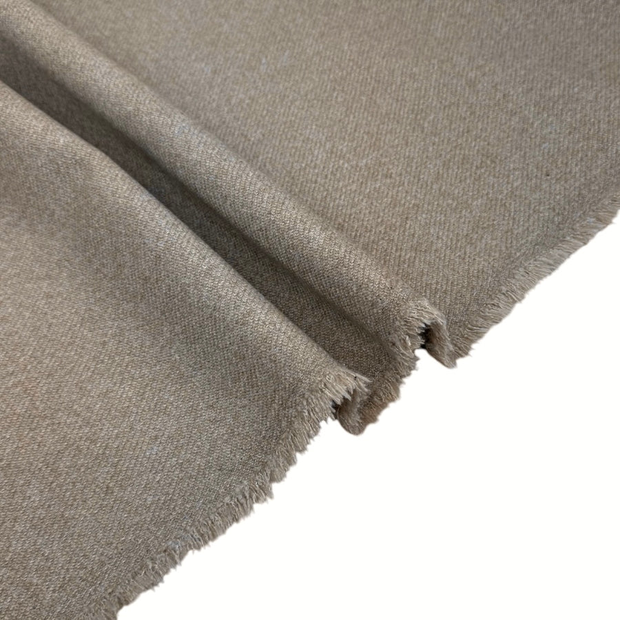 Polyester Diagonal Striped Upholstery Remnant - Greige