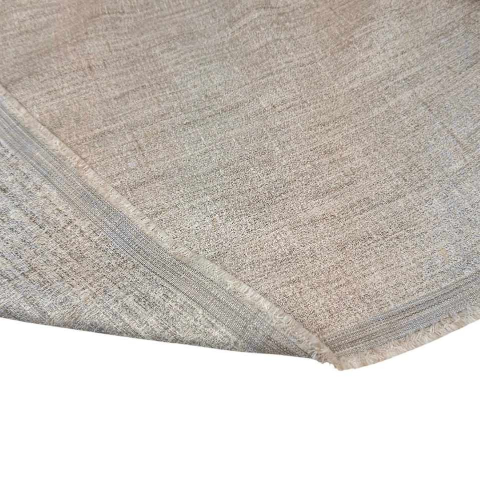 Double Wide Upholstery Remnant - Ivory/Beige/Silver