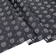 Silk Paisley Jacquard Remnant - Black/White