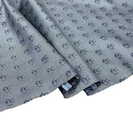Silk Paisley Jacquard Remnant - Grey/White/Navy/Light Blue