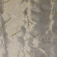 Shot Embroidered Silk Organza - Burgundy/Gold
