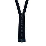 Opened-End Vislon Molded 18” YKK Zipper - Black/Grey