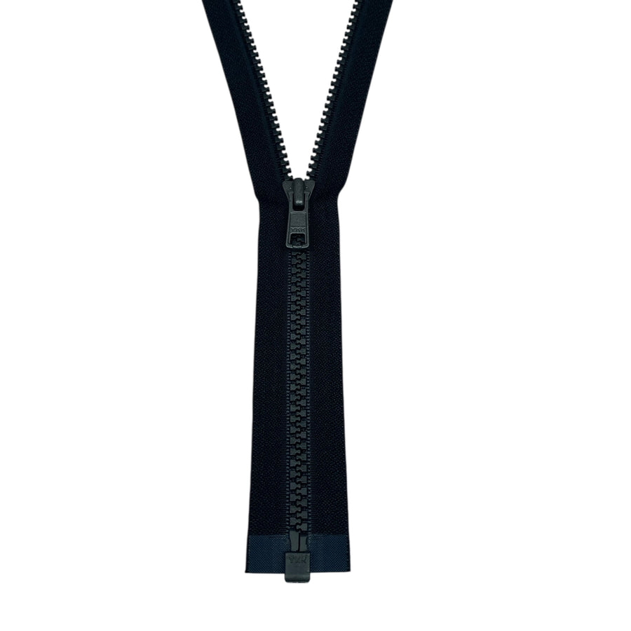 Opened-End Vislon Molded 18” YKK Zipper - Black/Grey