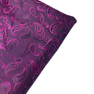 Two Tone Paisley Jacquard Lining - Fuchsia/Black