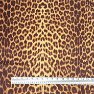 Cheetah Printed Polyester Nylon Lining - Brown