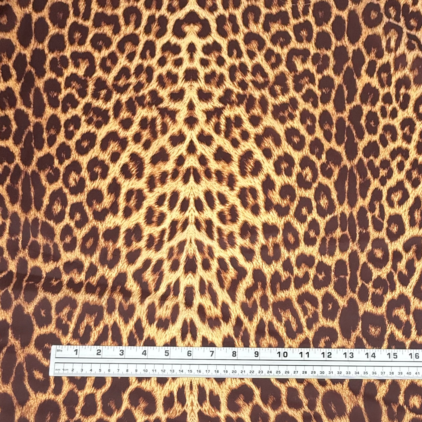 Cheetah Printed Polyester Nylon Lining - Brown