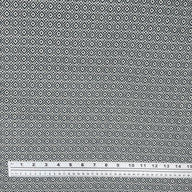 Patterned Cotton Upholstery Remnant - Blue/White