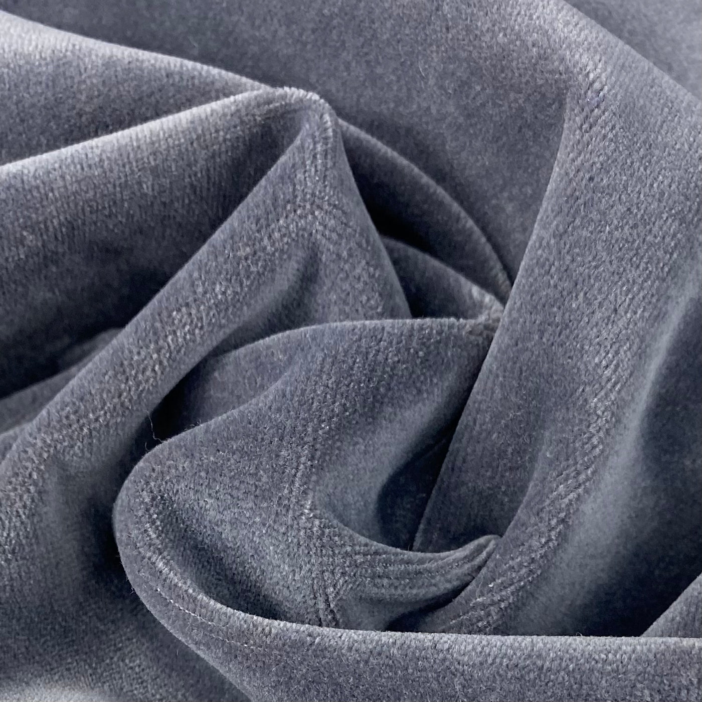Velvet Upholstery - Designer Remnant - Grey