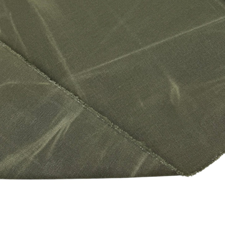 Waxed Cotton Canvas 10oz Beeswax - Khaki Green