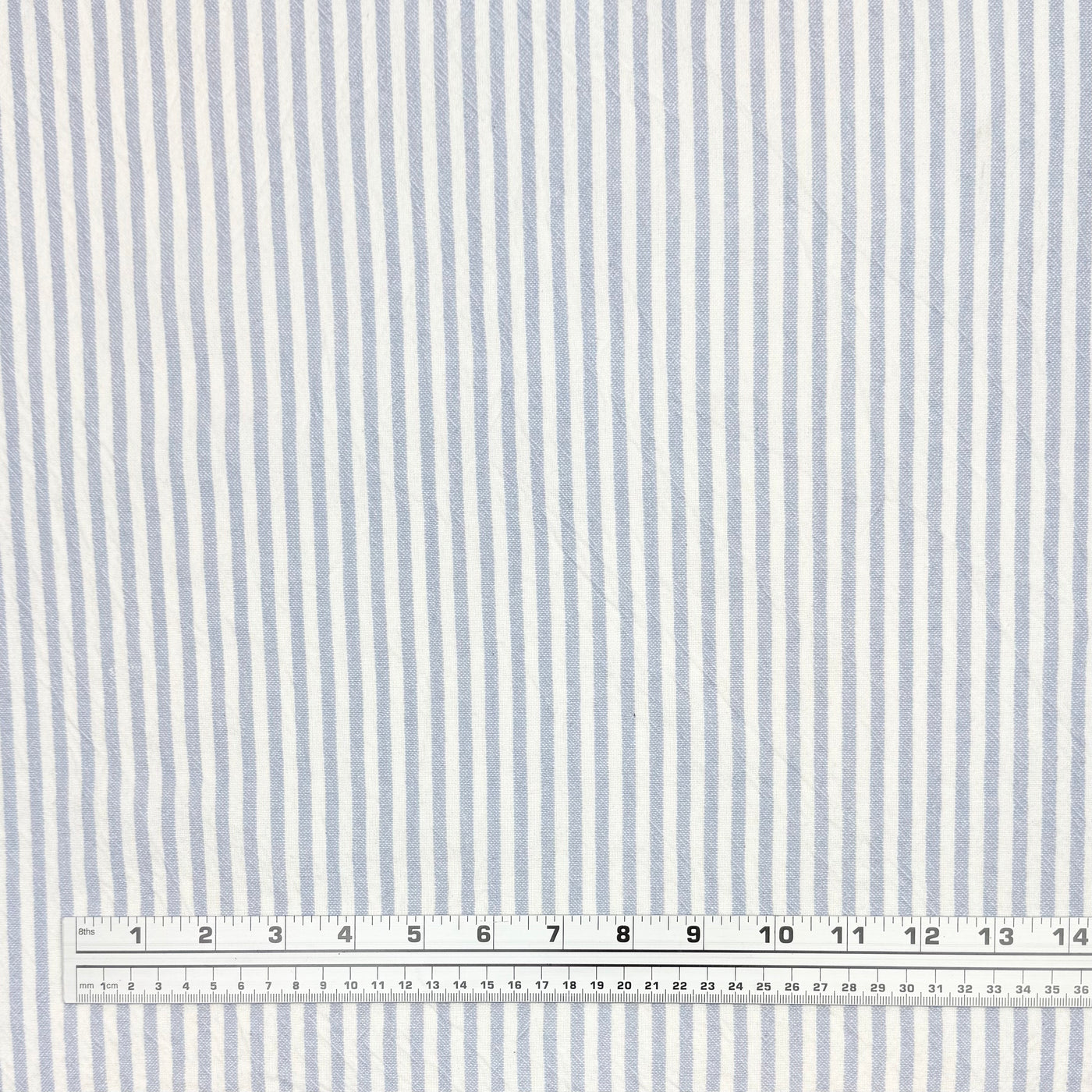 Striped Organic Cotton - Powder Blue/White