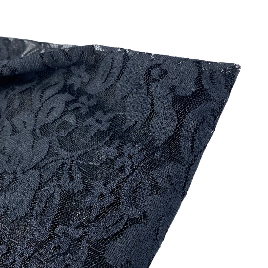 Stretch Floral Lace - 60” - Black