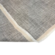 Woven Cotton/Linen Upholstery Remnant - Ivory/Grey