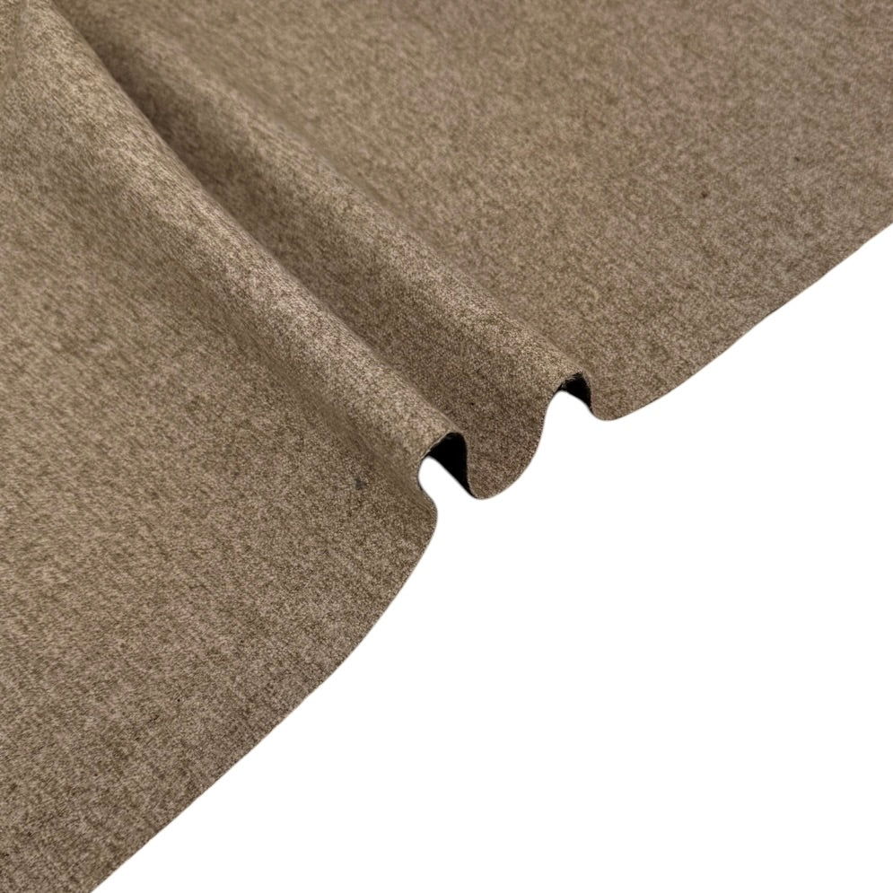 Woven Interfaced Upholstery Remnant - Heathered Beige