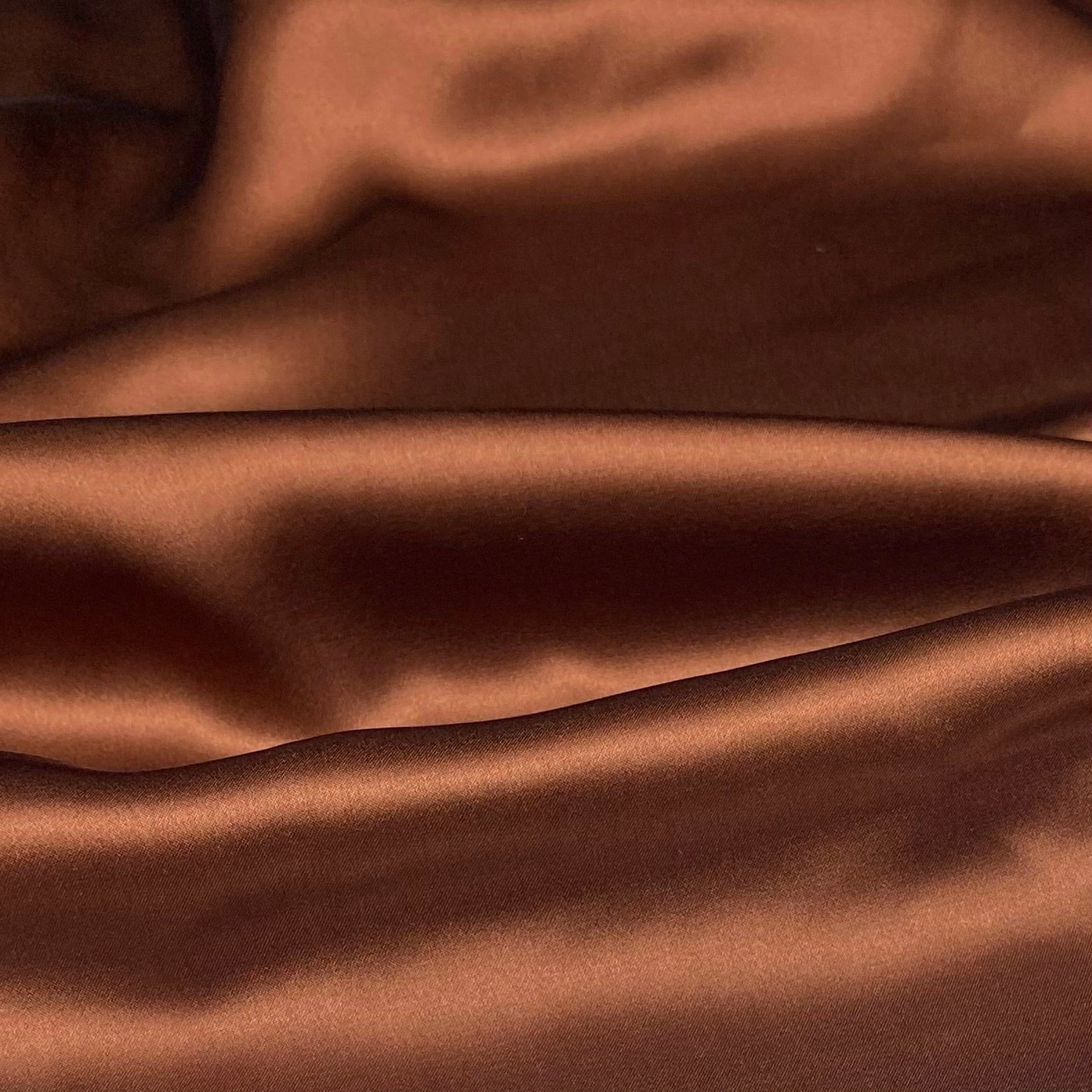 Mulberry Silk Charmeuse Satin - Brown
