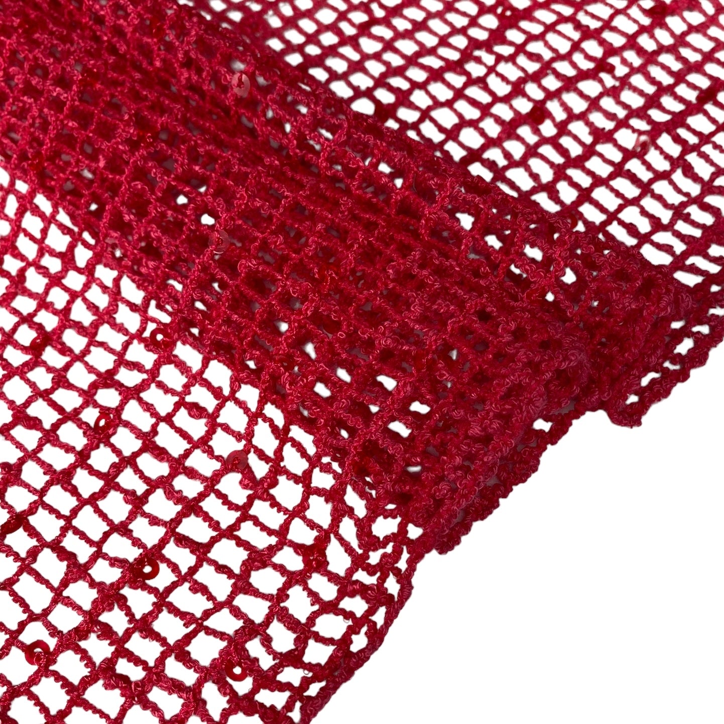 Sequin Mesh - Red