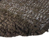 Stretch Floral Lace - Brown/Brown Glitter
