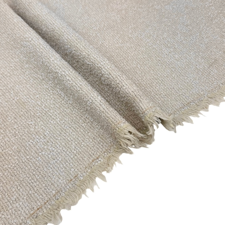 Boucle Cotton Upholstery Remnant  - Beige