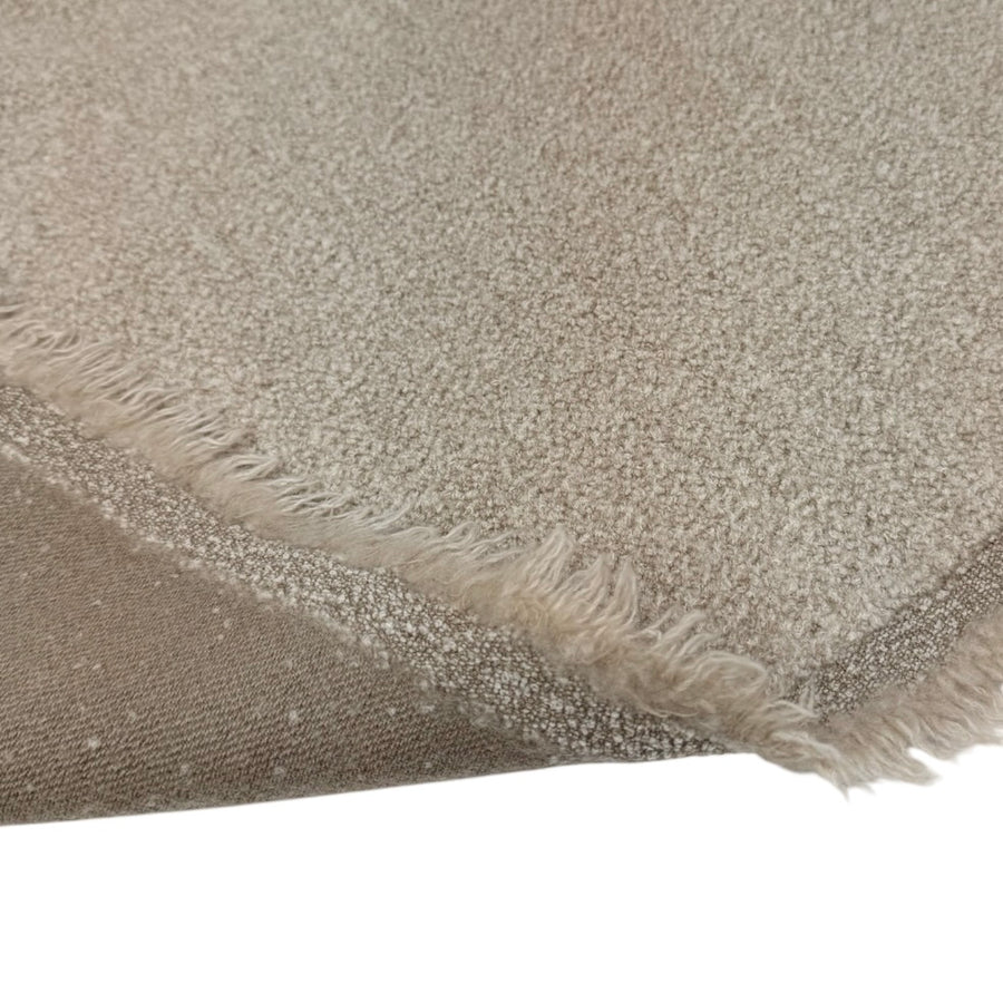Boucle Wool Upholstery Remnant  - Beige