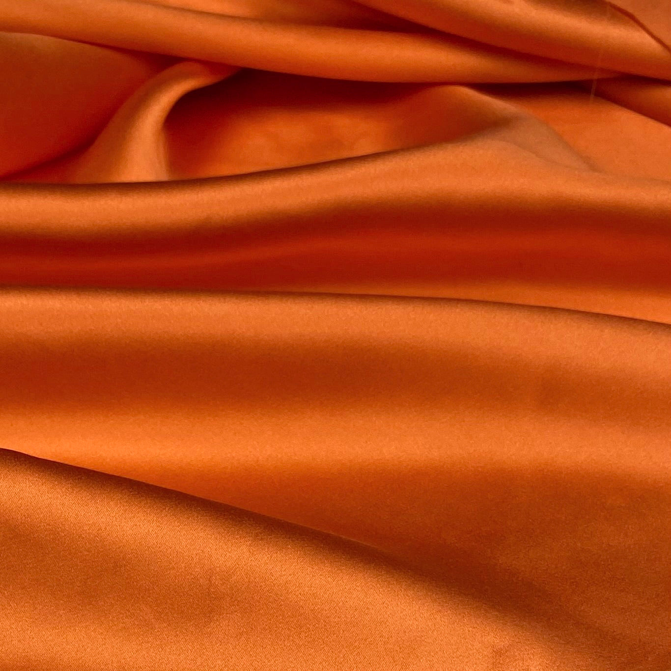 Mulberry Silk Charmeuse Satin - Tangerine