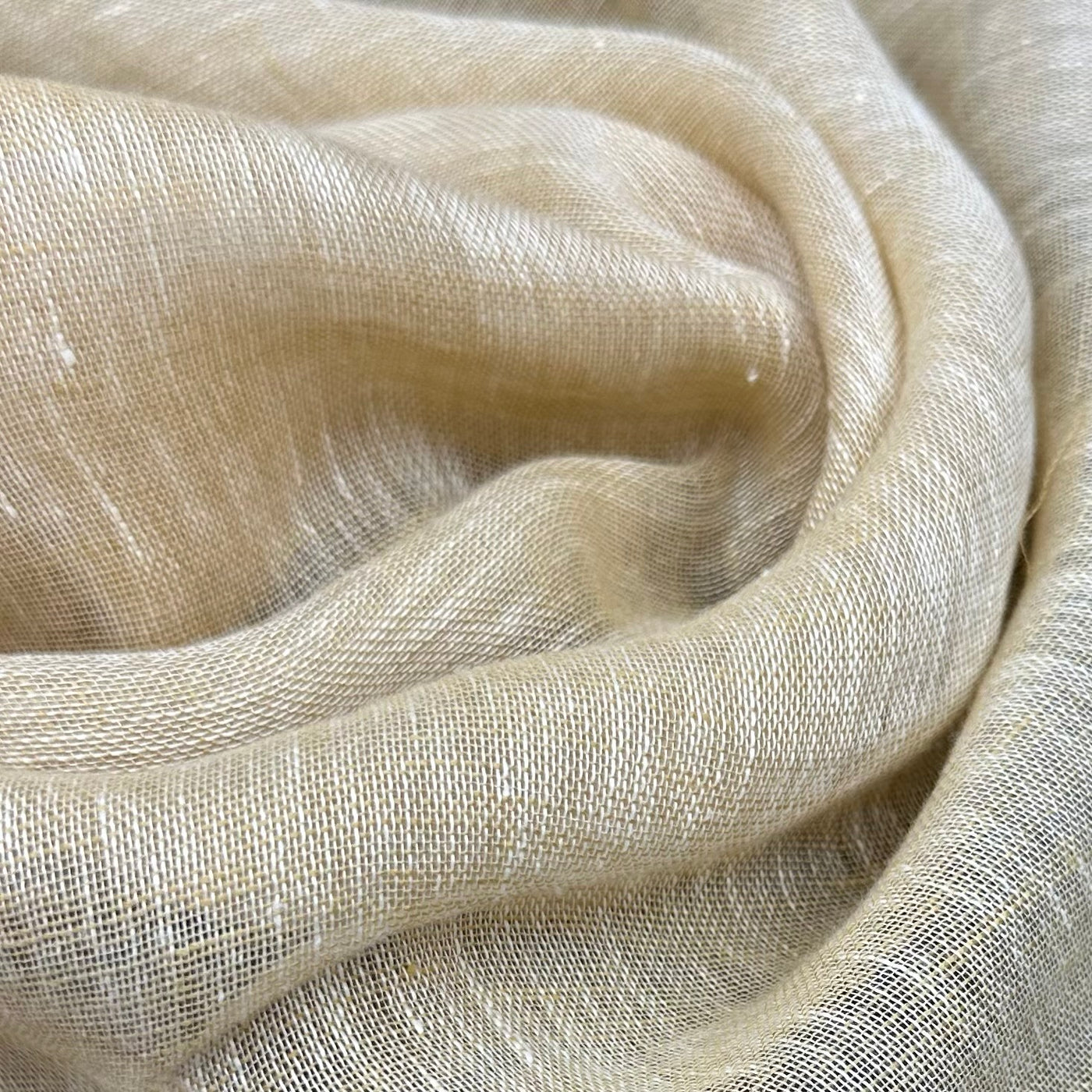 Linen Gauze - Brown/White
