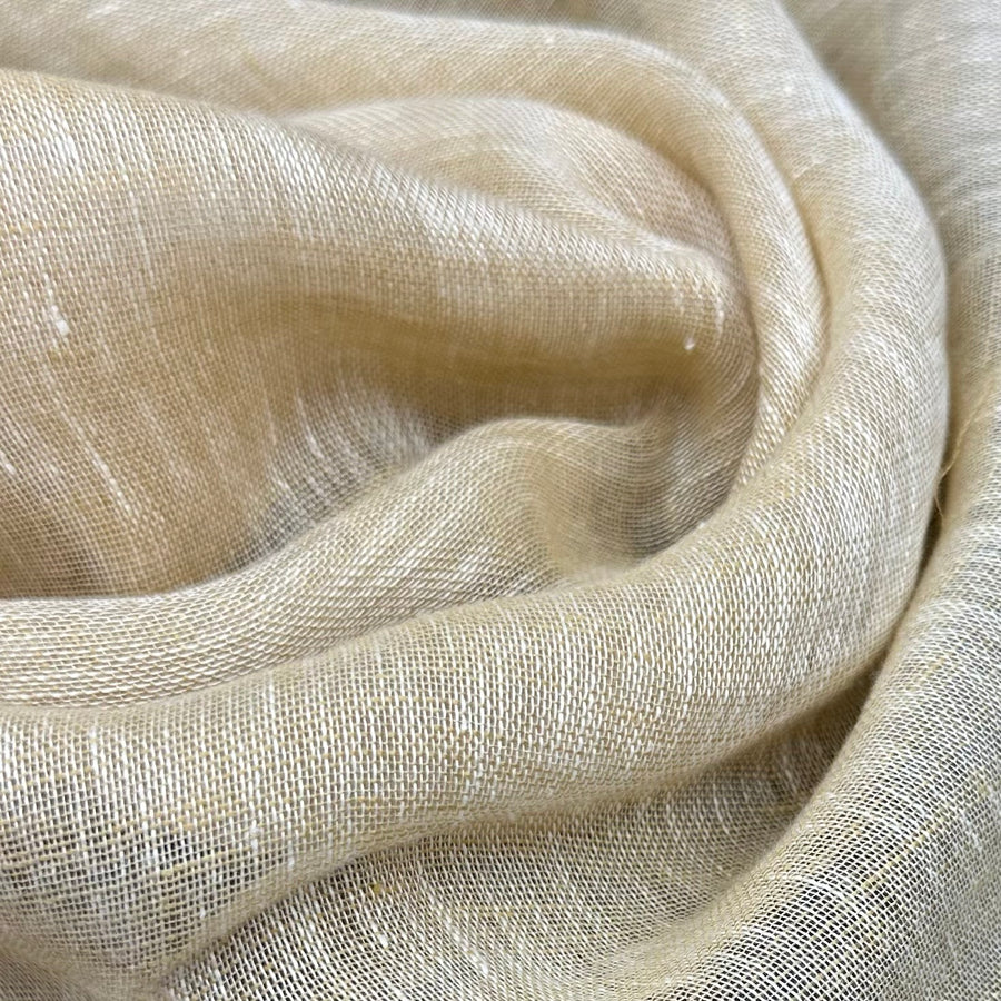 Linen Gauze - Brown/White