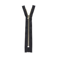 Closed-End Metal YKK Zipper - Black/Silver
