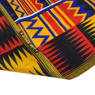 Waxed African Printed Cotton - Yellow/Blue/Red/Black
