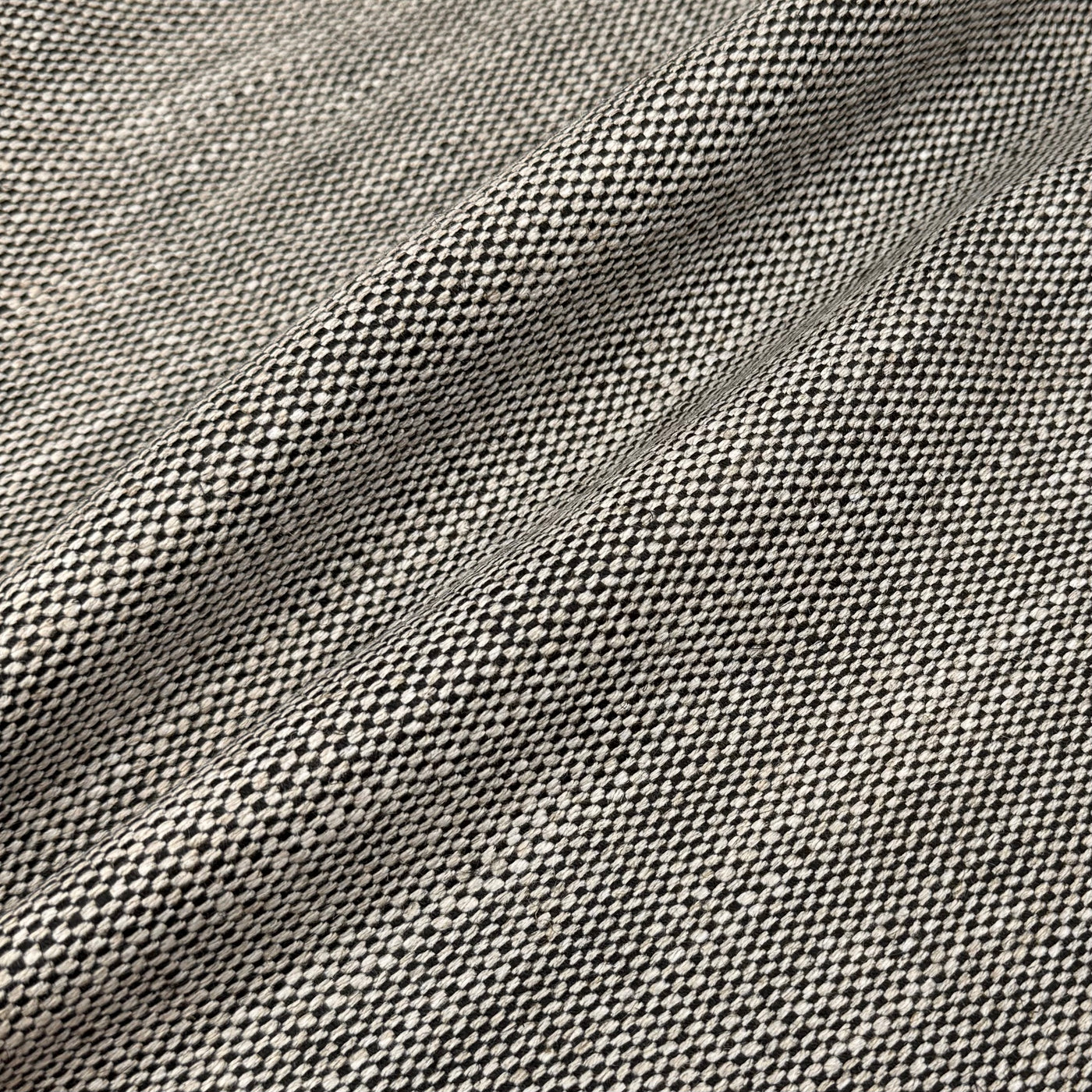 Woven Upholstery Remnant - Ivory/Black