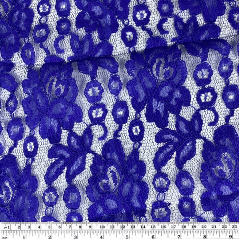 Floral Corded Lace - Purple