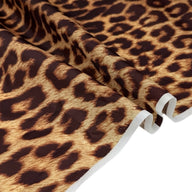 Cheetah Printed Polyester Nylon Lining - Brown