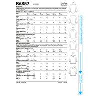 Butterick B6857 Top Sewing Pattern