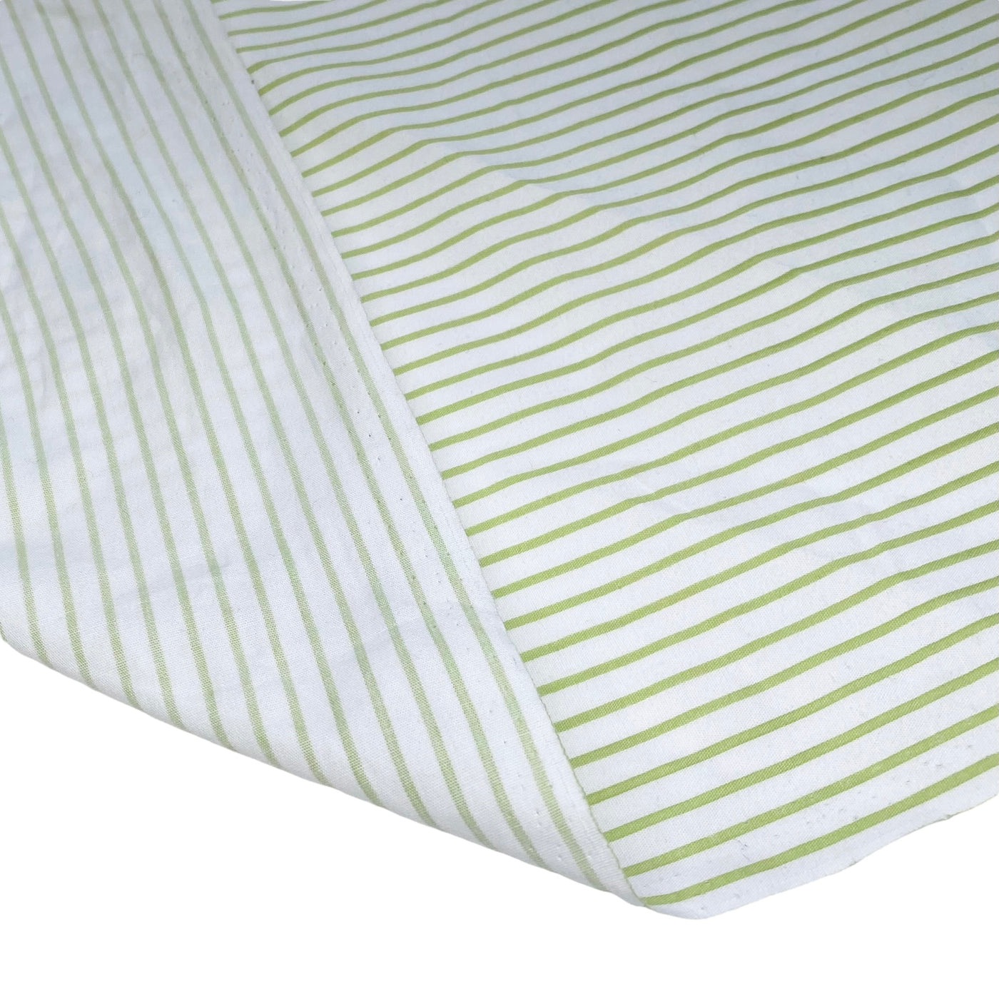 Striped Printed Cotton - White/Green
